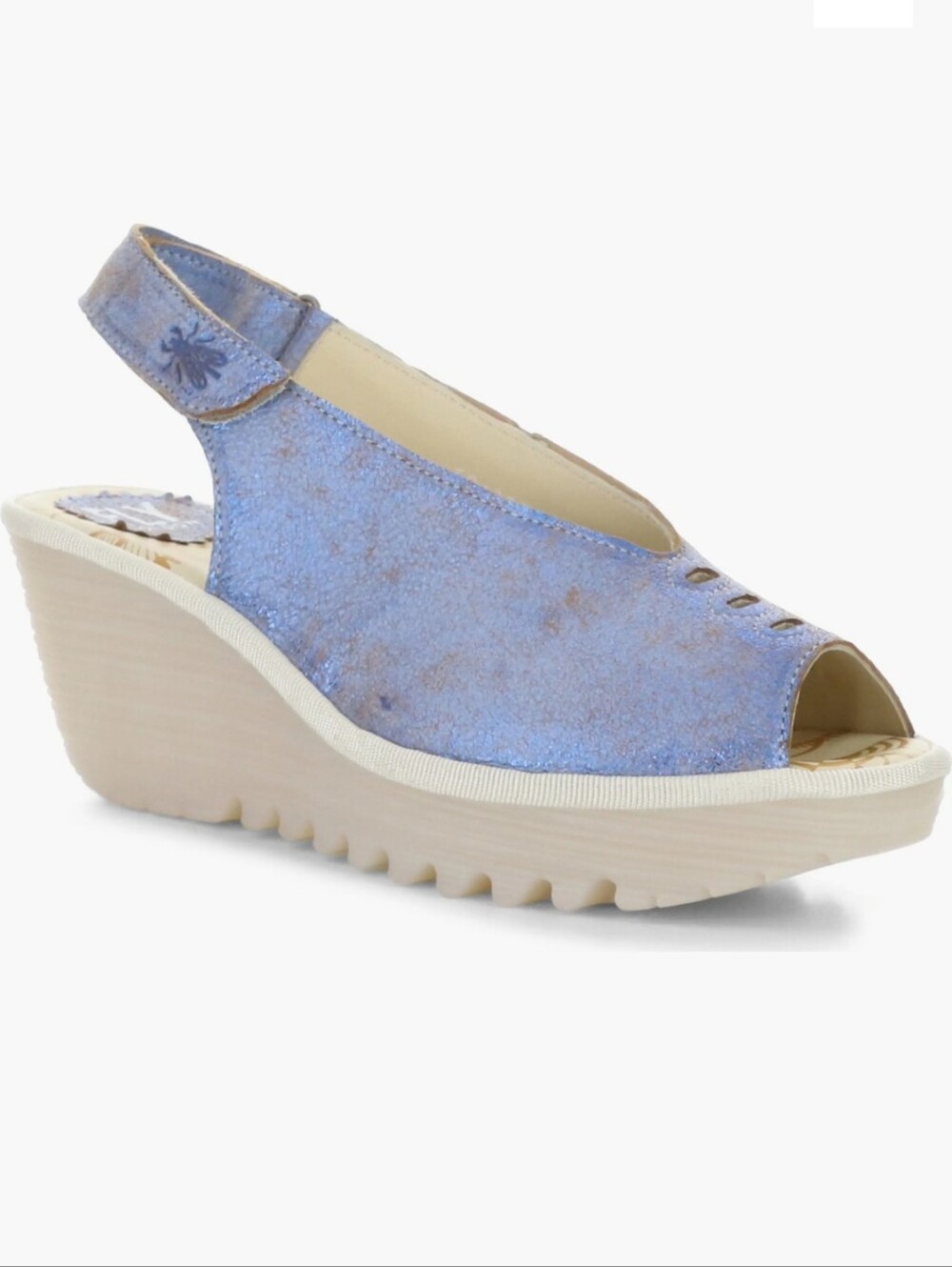 YEAY387FLY Peep Toe Sandle Light Blue